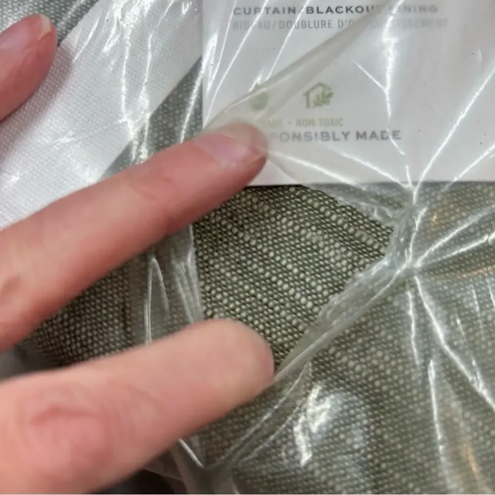 Pottery Barn Emery Linen Blackout Curtain Loden Green Window Panel Drape NWT